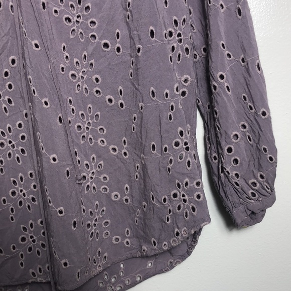 Velvet By Graham Spencer Lavender Eyelet Top - Picture 4 of 5